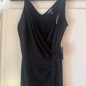 Express Elegant Black Wrap Tank